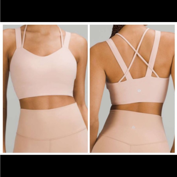 lululemon athletica Other - Lululemon Like a Cloud Longline Bra *Light Support, D/DD Cup Misty Shell in EUC.